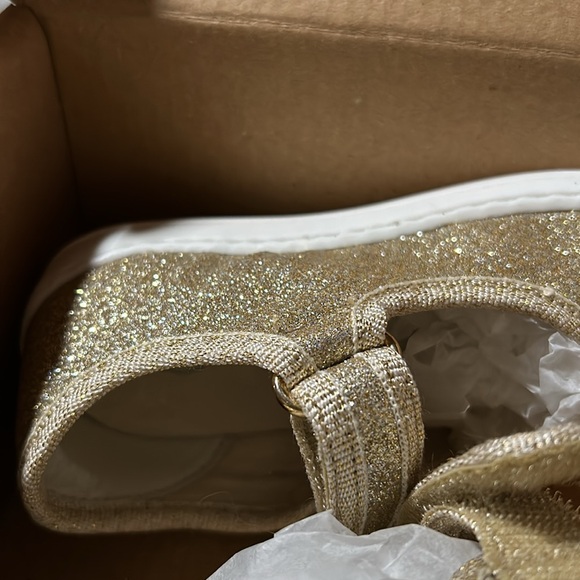 Kids Naturino champagne glitter ballet flat w/strap - Picture 9 of 11